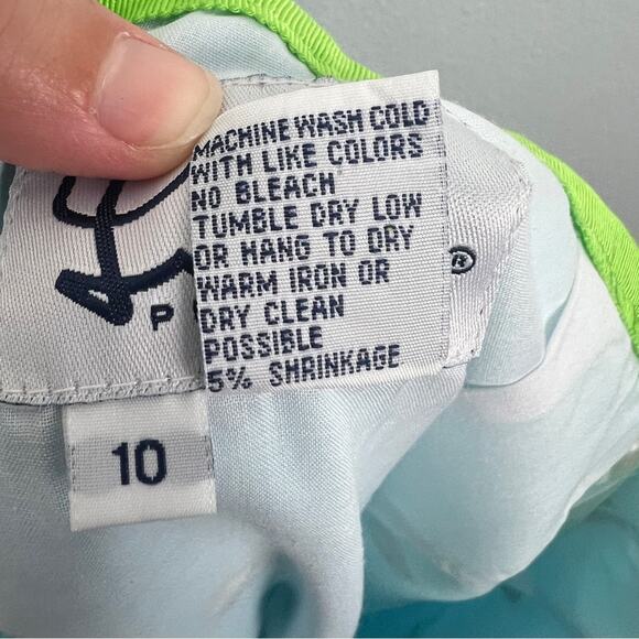 Vintage Lily Pulitzer | Blue Green Novelty Print Monkey Beach Embroidered Skirt - Picture 6 of 10